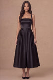 White A Line Thick Straps Maxi Engagement Dress