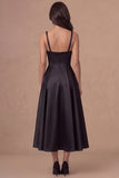 White A Line Thick Straps Maxi Engagement Dress