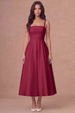 White A Line Thick Straps Maxi Engagement Dress