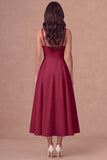 White A Line Thick Straps Maxi Engagement Dress