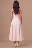 White A Line Thick Straps Maxi Engagement Dress