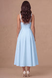 White A Line Thick Straps Maxi Engagement Dress