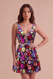 Sparkly Black A-Line V-Neck Sequins Short Cocktail Dress