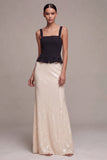 Black and White Sparkly Sequins Thick Straps Mermaid Long Formal Dress