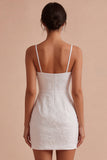 White Bodycon Spaghetti Straps Short Hen Do Dress