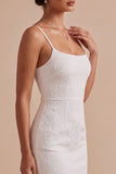 White Bodycon Spaghetti Straps Short Hen Do Dress