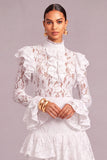 Black Tiered Lace High Neck Ruffled Long Wedding Guest Dress