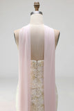 Sparkly White Floral Sheath Halter Beach Long Wedding Dress