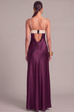 Black Keyhole Satin Mermaid Spaghetti Straps Long Formal Dress