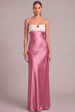 Black Keyhole Satin Mermaid Spaghetti Straps Long Formal Dress