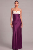 Black Keyhole Satin Mermaid Spaghetti Straps Long Formal Dress