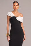 Black Mermaid One Shoulder Long Formal Dress