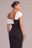 Black Mermaid One Shoulder Long Formal Dress