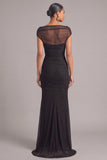 Black Mermaid Off the Shoulder Ruched Maxi Formal Dress