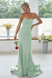 Dark Navy Sweetheart Mermaid Long Bridesmaid Dress