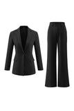 Fuchsia 2 Piece Notched Lapel Business Suits with Pockets