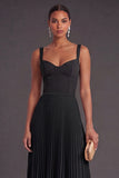 Orange and Fuchsia A Line Pleated Long Formal Dress