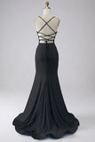 Sparkly Mermaid Light Blue Prom Dress with Slit