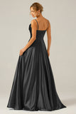 A Line Green Cowl Neck Bridesmaid Dress with Sequins