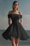 Dusty Sage Chiffon Ruched A Line Short Flowy Graduation Dress