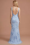 Yellow Beaded Floral Mermaid Appliqued Long Prom Dress