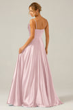 A Line Green Cowl Neck Bridesmaid Dress with Sequins