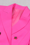 Stylish Fuchsia 3 Piece Double Breasted Women Prom Suits