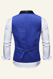 Black Single Breasted Shawl Lapel Men's Vest