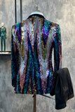 Sparkly Colorful Sequins 2 Piece Men Prom Suits