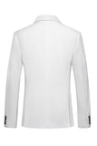 White Double Breasted 3 Piece Lapel Men's Formal Suits