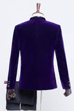 Black One-Piece Velvet Men's Tuxedo for Party