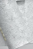 White Shawl Lapel Jacquard 3 Pieces Men's Prom Suits