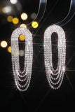Fashionable Gradient Color Tassel Large Earrings