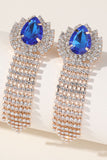 Sparkly Rhinestones Water Drop Tassel Earrings