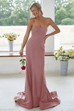Dark Navy Sweetheart Mermaid Long Bridesmaid Dress