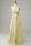 Sleeveless Spaghetti Straps Empire Waist Bridesmaid Dress