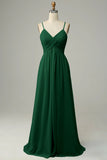 Sleeveless Spaghetti Straps Empire Waist Bridesmaid Dress