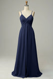 Sleeveless Spaghetti Straps Empire Waist Bridesmaid Dress