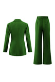 Fuchsia 2 Piece Notched Lapel Business Suits with Pockets