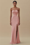 Elegant Black Chiffon Sheath Maxi Formal Dress with Slit