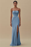 Elegant Black Chiffon Sheath Maxi Formal Dress with Slit