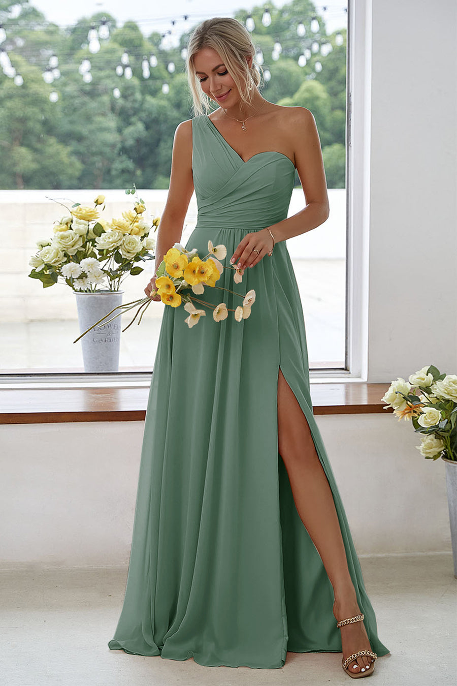 juniper green bridesmaid dresses Eva Size M 3329 Hunter Dress slate blue Brand = Eva Size = M Style # = 3329 Color = Hunter Green Fabric = Chiffon Condition = Order or Purchase off the Rack Silhouette = A Dark Green Bridesmaid Dresses -