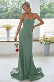 Dark Navy Sweetheart Mermaid Long Bridesmaid Dress