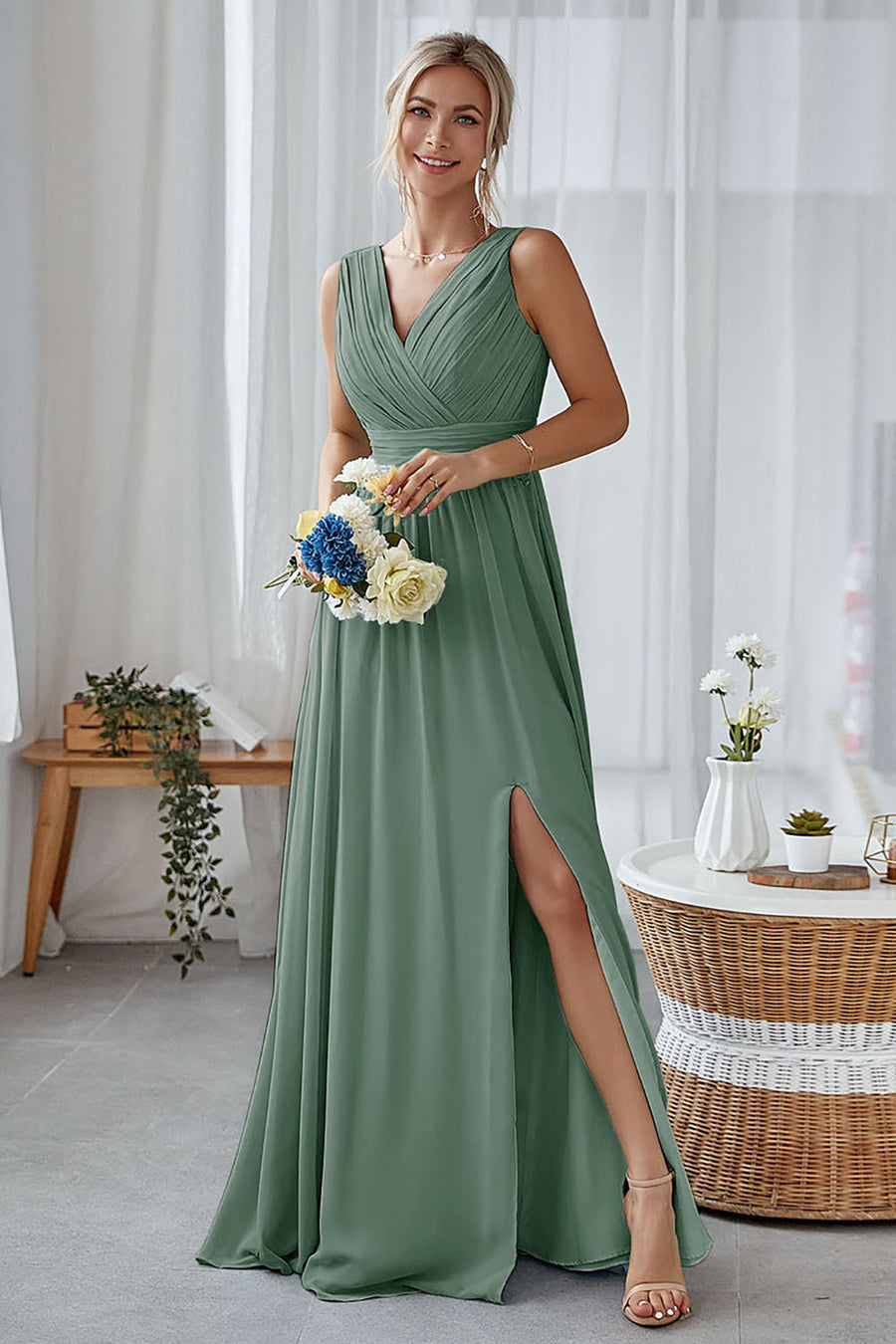Eucalyptus Bridesmaid Dresses  leelyuk