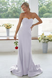 Dark Navy Sweetheart Mermaid Long Bridesmaid Dress