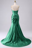Lilac Sparkly Mermaid Corset Prom Dress with Slit
