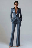 2 Piece Peak Lapel Dark Green Slim Fit Single Breasted Prom Suits