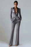 2 Piece Peak Lapel Dark Green Slim Fit Single Breasted Prom Suits