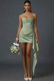 White Bodycon Corset Draped Short Bridal Shower Dress