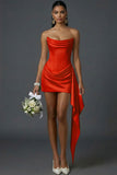 White Bodycon Corset Draped Short Bridal Shower Dress
